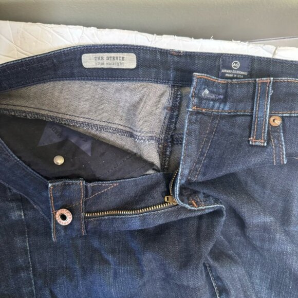 AG ADRIANO GOLDSCHMIED The Stevie Slim Straight Jeans Denim Zip Pocket Cotton 30 - Picture 10 of 16